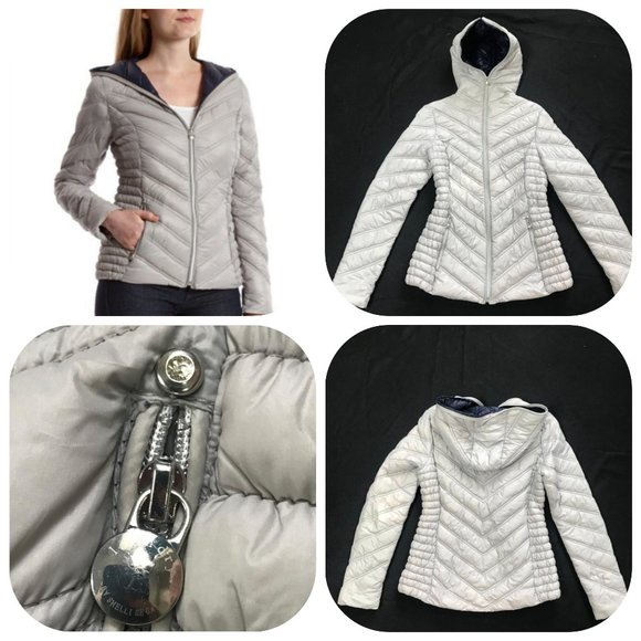 Laundry By Shelli Segal Jackets & Blazers - Laundry Quilted Gray Puffer Jacket